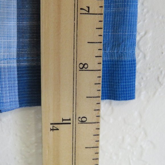 Good Man* Men's Short Sleeve Button Down Curved Hem Plaid Shirt~ Size Large - Picture 11 of 13